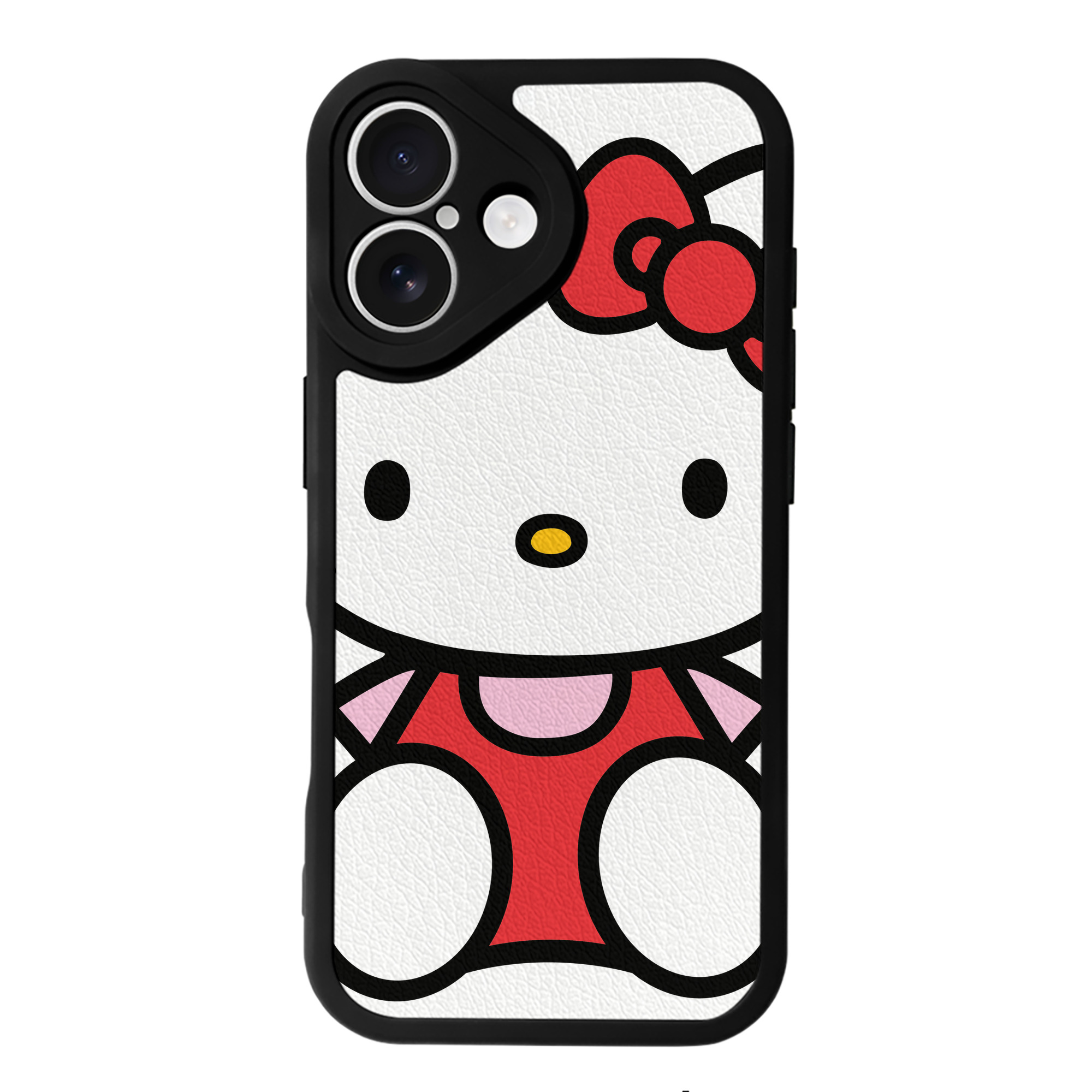 （画像用） Hello Kitty ハローキティ 【iPhone 16シリーズ対応】シリコンスマホケース（レザー調） 材質：シリコン